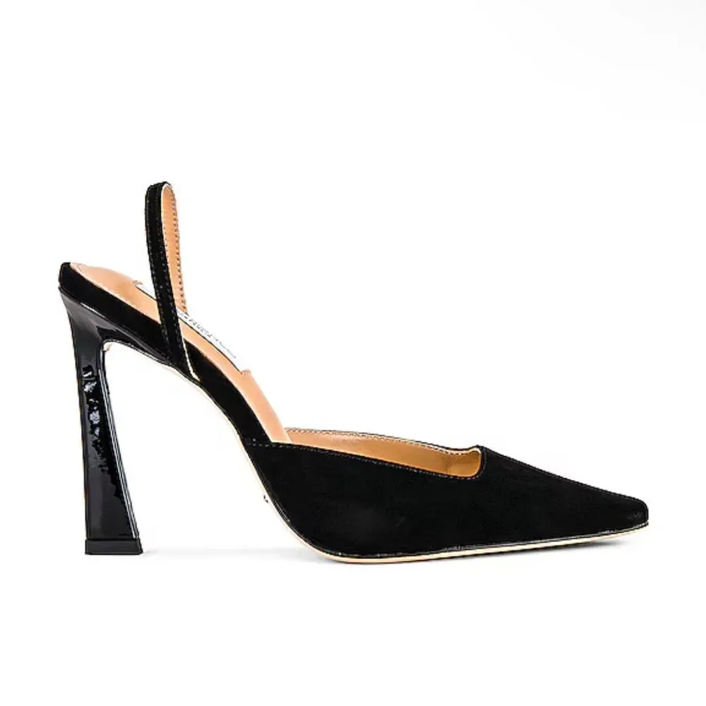 Tony Bianco Tiamo shoes black suede high heels sling back Revolve 6.5 - Picture 3 of 14